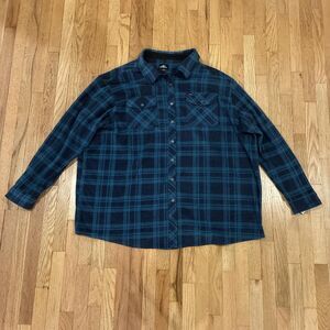 Oneill Men's Blue and Black Flannel Shirt